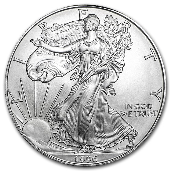 1996 1 oz Silver American Eagle BU 1996 1 oz Silver American Eagle BU